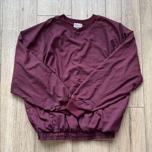 Equus Golf Men’s Pullover Windbreaker Jacket Maroon Water Repellent Size L